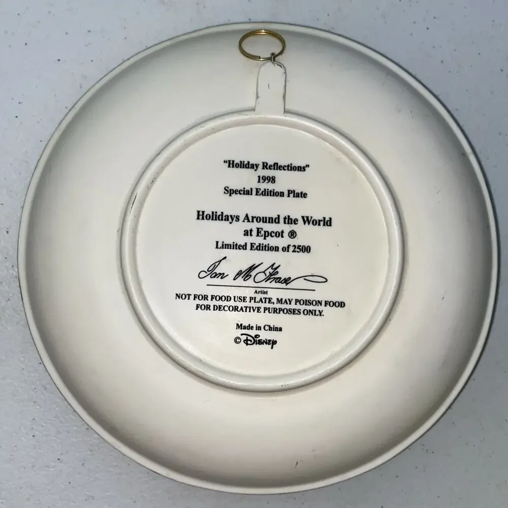 VTG Holiday Reflections Disney's Epcot Around the World 3D‎ Limited Plate 1998
